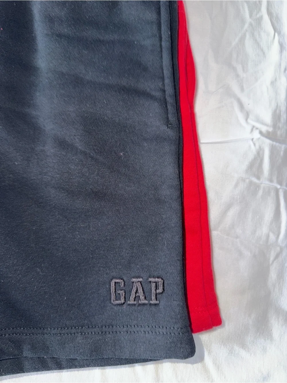 GAP Kids Red Athletic Shorts with Navy Trim